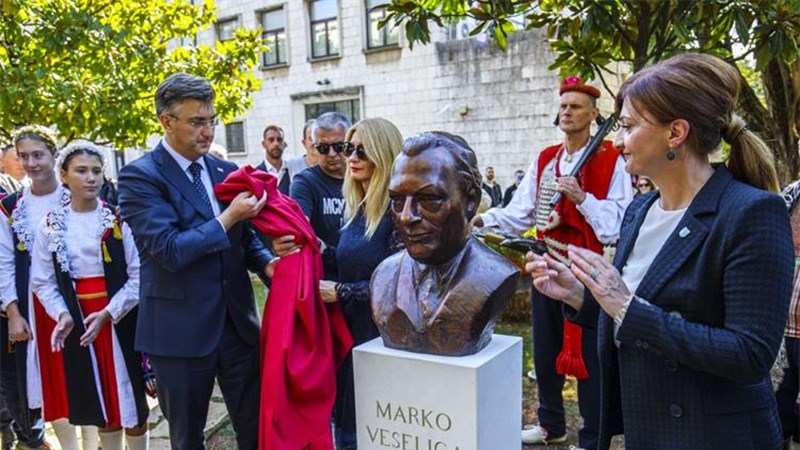 Otkrivanje biste Marka Veselice poruka je hrvatske slobode, žrtve i domoljublja 